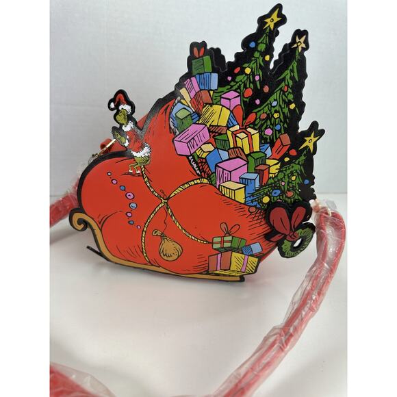 Loungefly How the Grinch Stole Christmas Max Sleigh Crossbody Bag Holiday NWOT - Picture 13 of 16